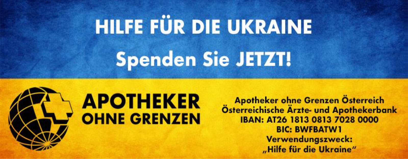 Apotheker hne Grenzen - Spenden für die Ukraine